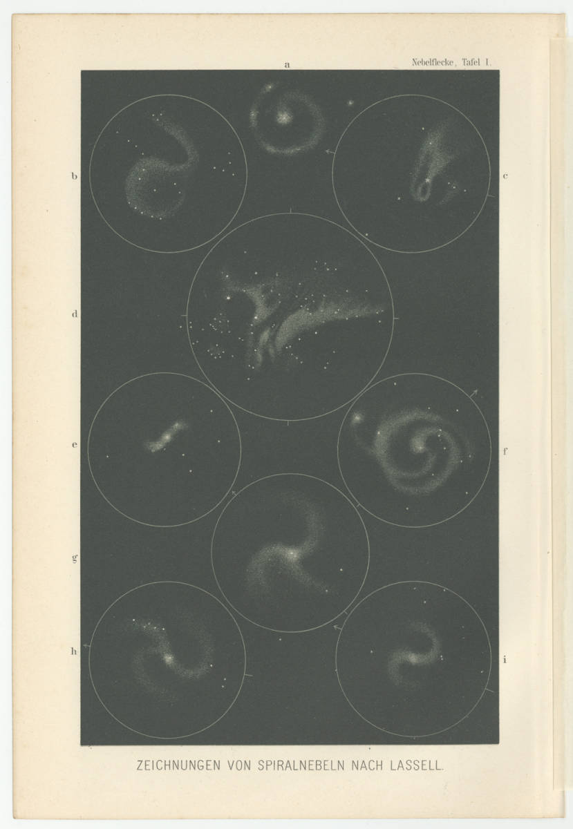☆アンティーク天文図版 天体観測 宇宙 星座図 天文古書 ドイツ1898年頃☆_画像2