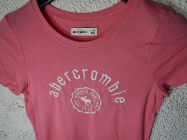 to2766　abercrombie　KIDS アバクロ　レディース　半袖　刺　ロゴ　tシャツ　人気　送料格安_画像2