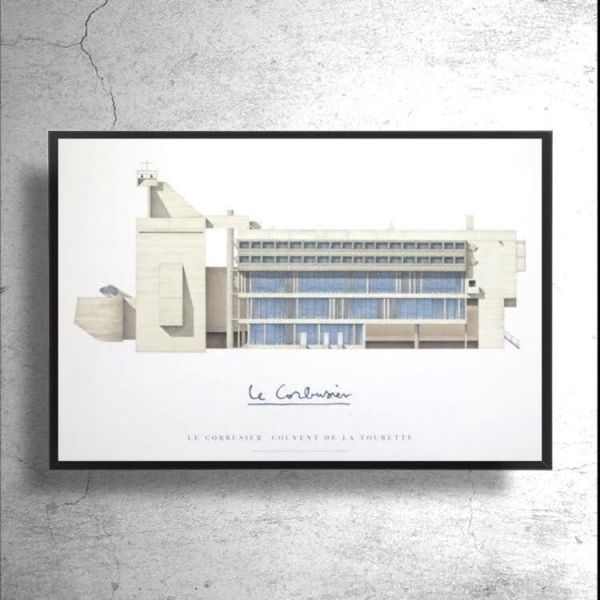 入手困難！建築家ル・コルビュジェ『ラトゥーレット修道院』ドイツ限定ポスター