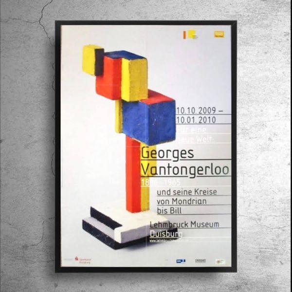 超レア！彫刻家『ジョルジュ・ヴァントンゲルロー』2009年個展ポスター！アート