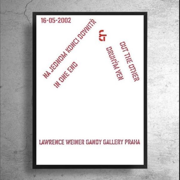 入手困難！現代美術家『ローレンス・ウィナー』2002年個展ポスター ...