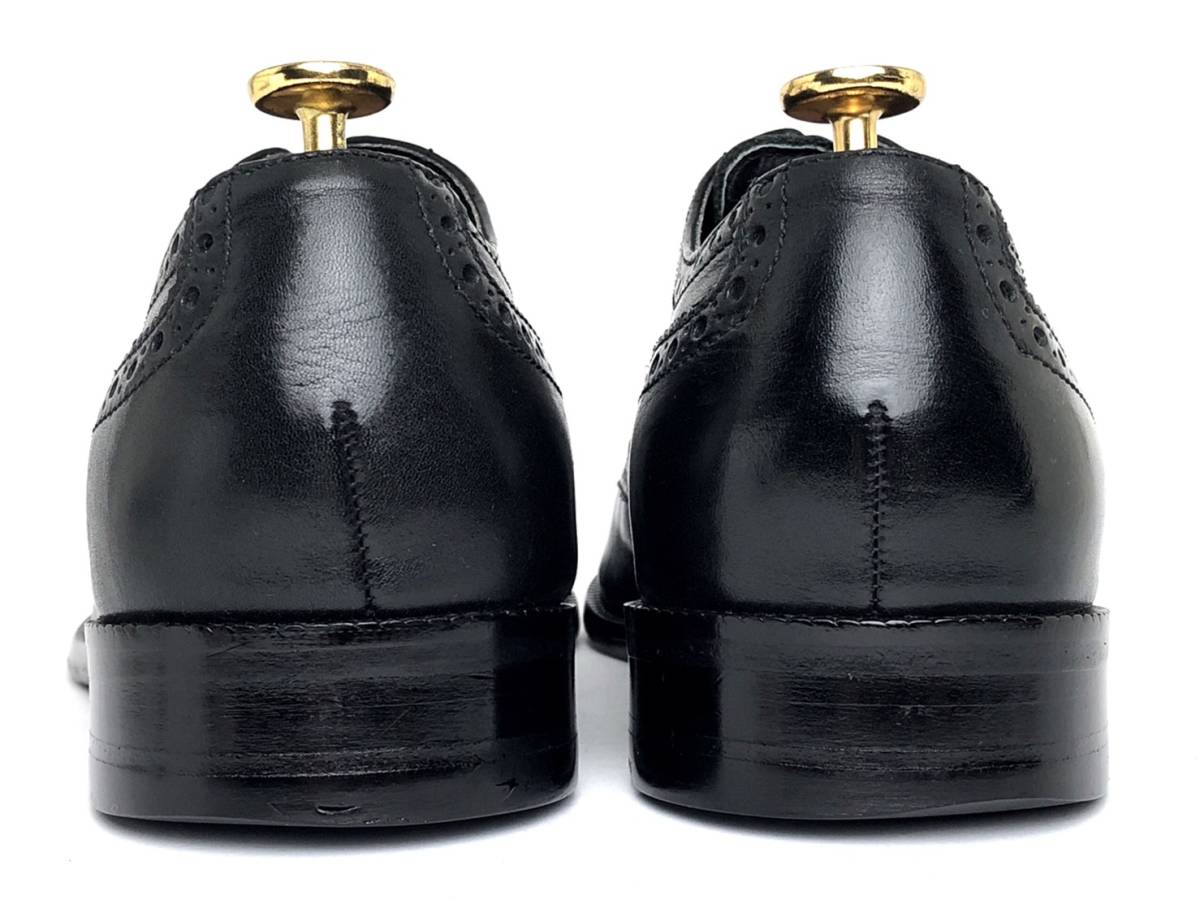 即決 COLE HAAN コールハーン メンズ US7.5W 25cm程度 本革 レザー ウイングチップ 黒 カジュアル ドレス ビジネス シューズ 革靴 中古_画像6