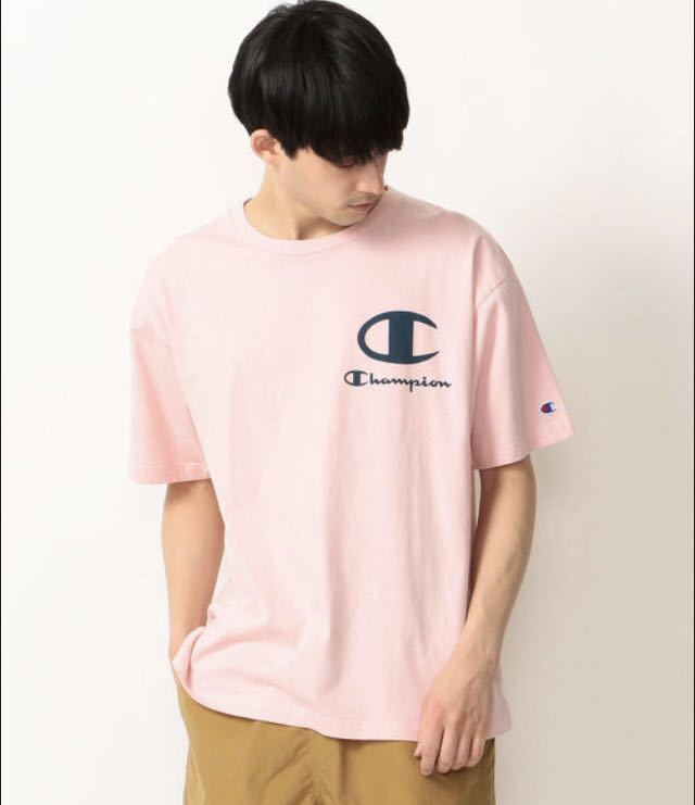 未使用　 SHIPS any×Champion シップス　チャンピオン　別注 グラフィック 半袖　Tシャツ　ピンク　M_画像8