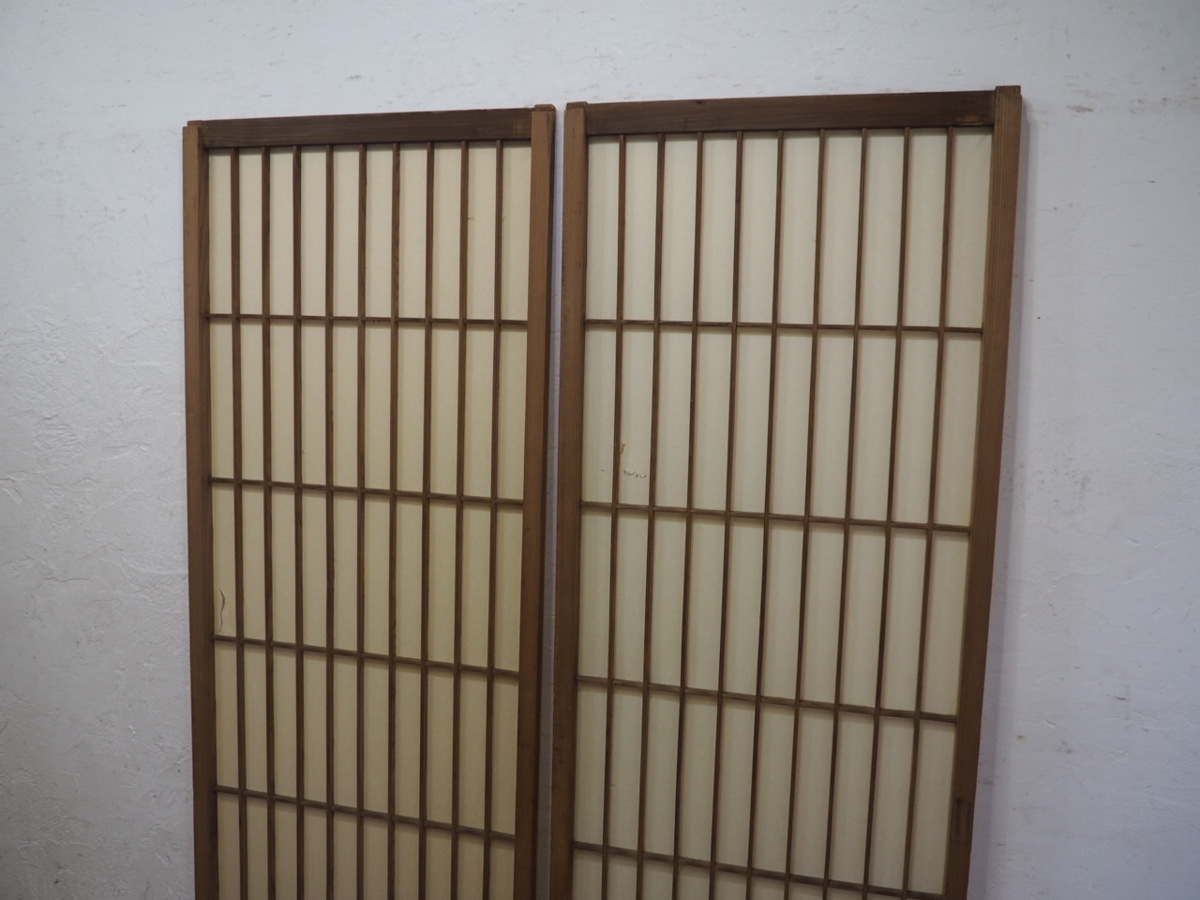 taU419*[H177cm×W67cm]×2 sheets * simple . design. retro shoji door * fittings sliding door old furniture block shop peace . interior L under 
