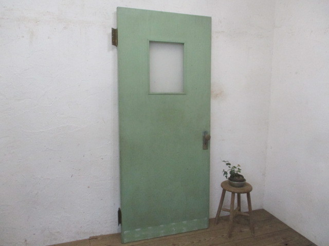 taM366*[H187cm×W80cm]* античный * латунь. ручка двери имеющий ретро старый из дерева дверь * двери стекло дверь Cafe L внизу 