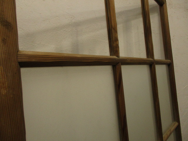 taC692*[H176cm×W88cm]* antique * retro old tree frame glass door * fittings sliding door old Japanese-style house block shop Cafe interior L under 
