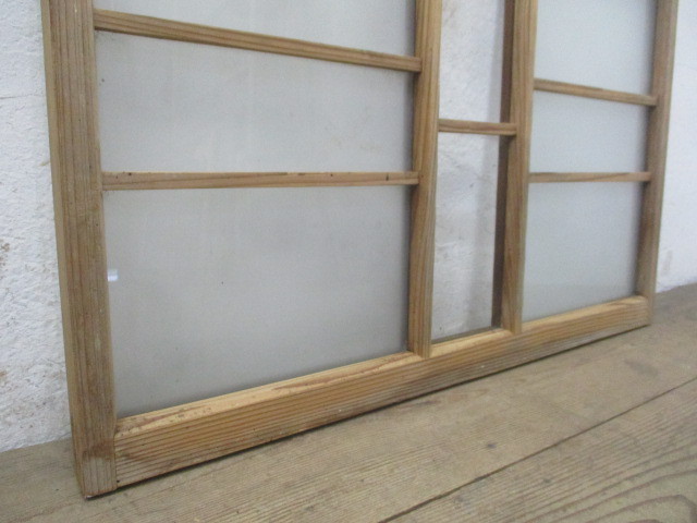ユM339◇(9)【H53cm×W79cm】◇アンティーク◇レトロな古い木製ガラス戸 