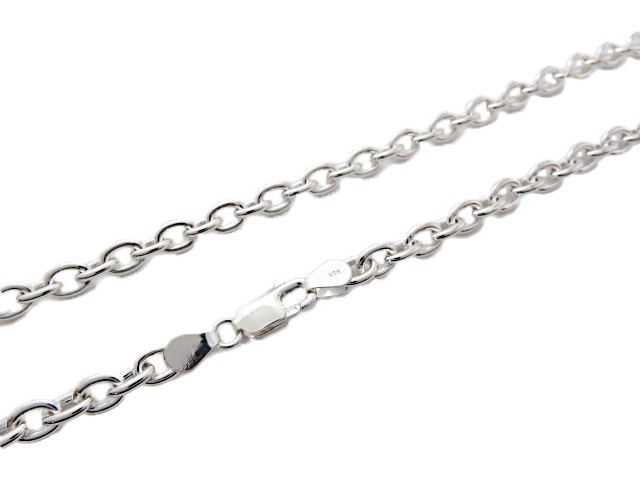 あずきチェーン 7.3mm 55cm カット無し シルバー925 小豆 太丸 | www