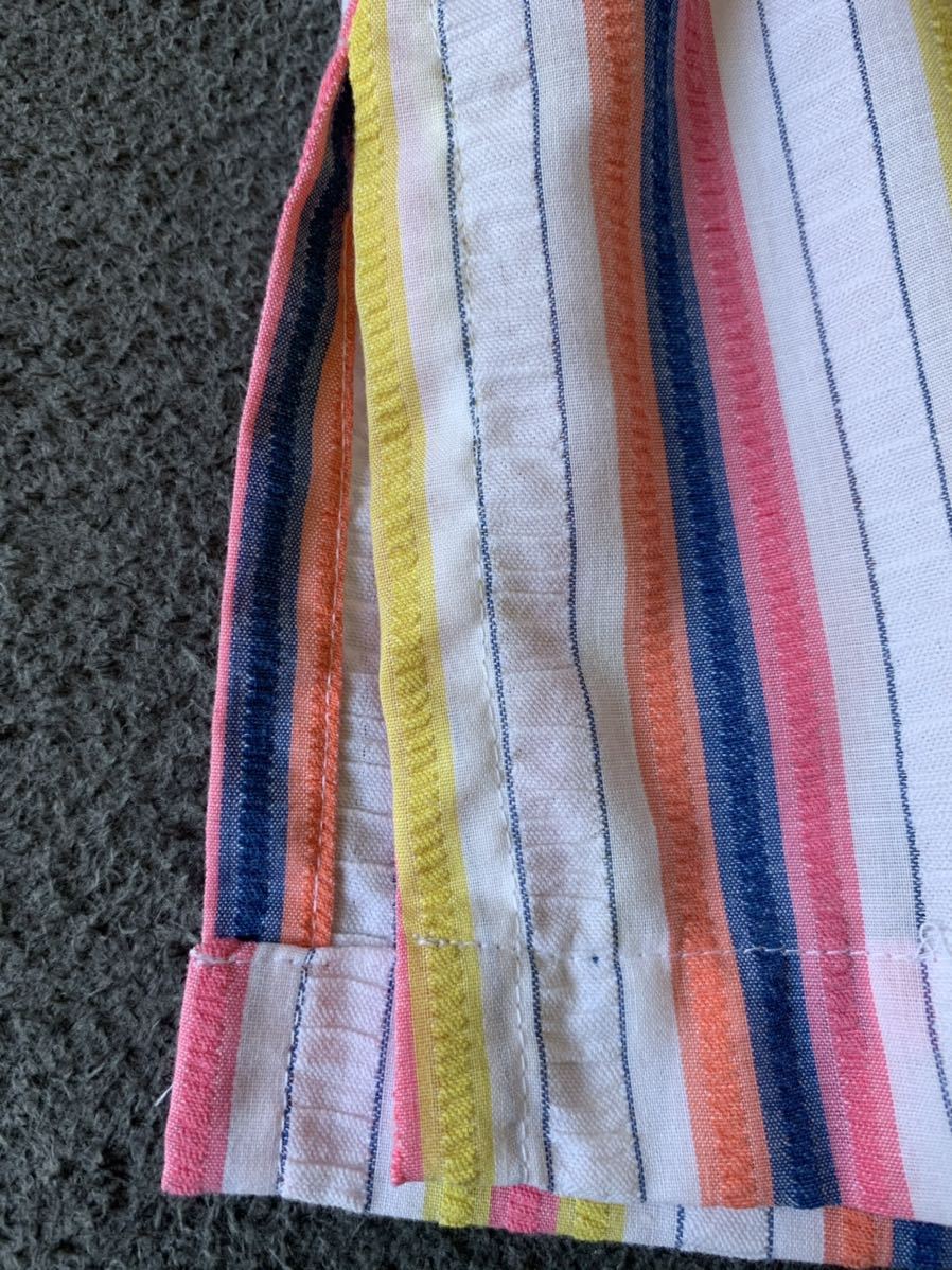 60s 70s SEARS シアサッカー マルチカラー 半袖シャツ vintage ビンテージ ストライプシャツ_画像8
