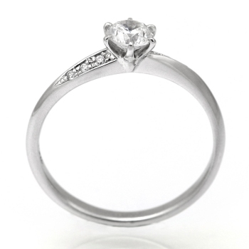 婚約指輪 ダイヤモンド 0.2カラット プラチナ 鑑定書付 0.229ct D 