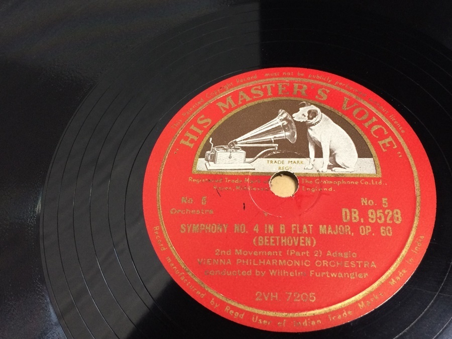 SP盤 5枚 印HMV ベートーヴェン 交響曲第4番 フルトヴェングラー DB9524-9528 ICR_画像9