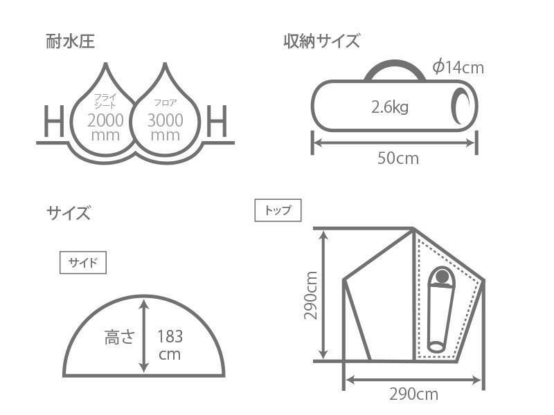 DOD ライダーズ　ワンポールテント T1-442-TN