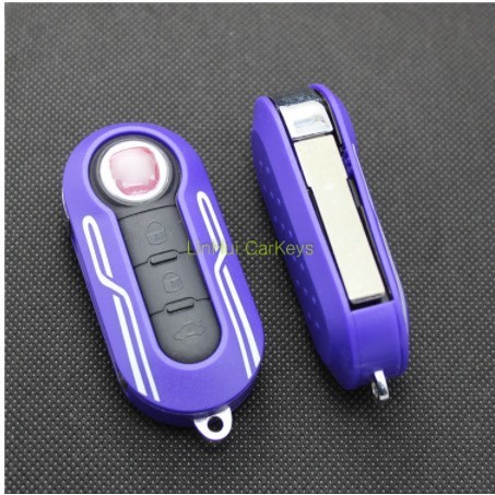 R2073:PINECONE for FIAT 500 PANDA PUNTOBRAVO car key case 3 button no- cut brass blade remote keeper pull ABS shell 1PC