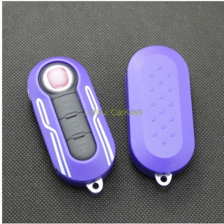 R2073:PINECONE for FIAT 500 PANDA PUNTOBRAVO car key case 3 button no- cut brass blade remote keeper pull ABS shell 1PC
