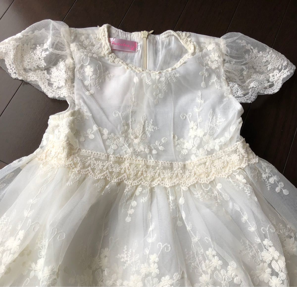刺繍ワンピース120  キッズ女の子ワンピース　レースワンピース フォーマルドレス ふんわりスカート 結婚式 発表会  韓国子供服