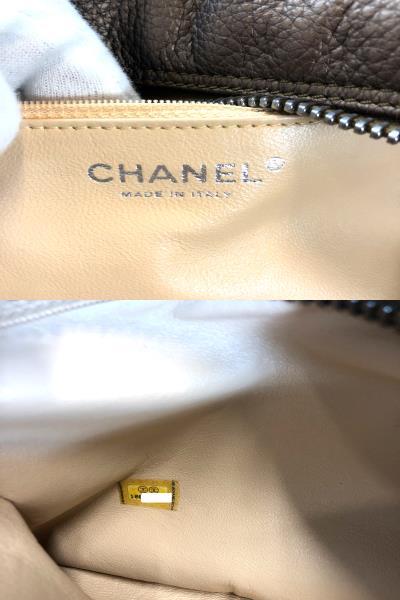 CHANEL シャネル ココマーク ラグジュアリーライン チェーンボストンバッグ レザー ブロンズ A32919_画像10