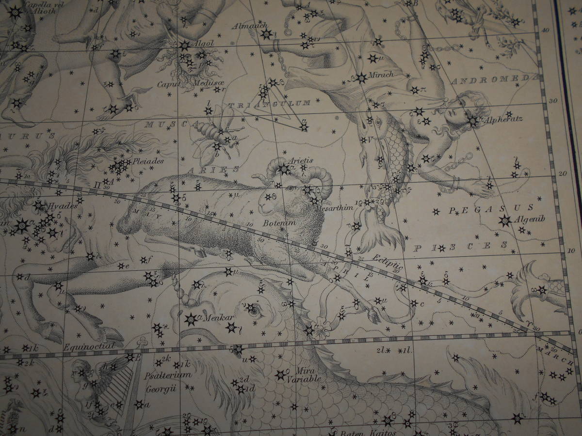 即決イギリス1842年『ミドルトン星図帳』アンティーク、天文、宇宙、星座早見盤、銅版画、Star map, Planisphere, Celestial atlas_画像6