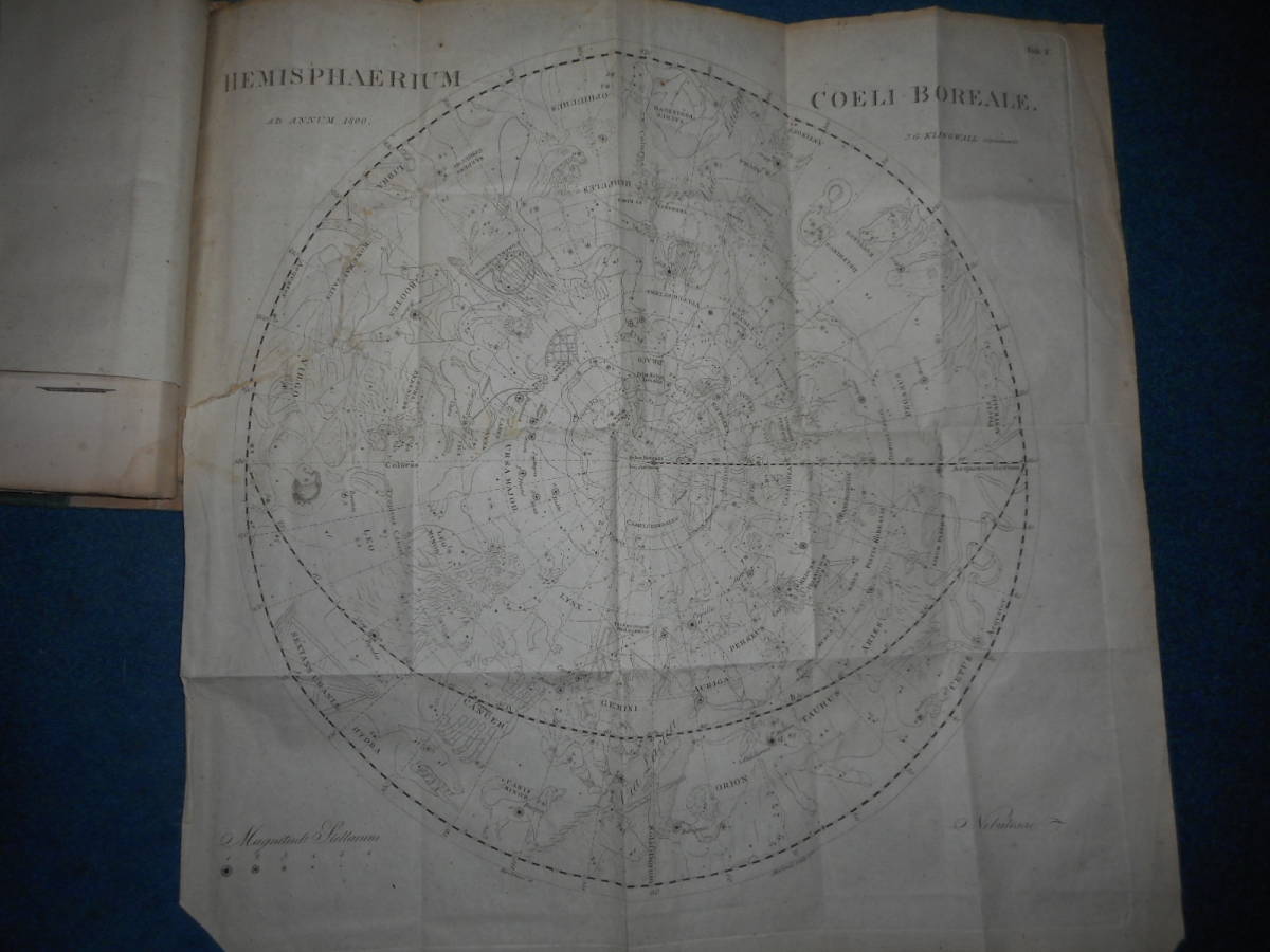 アンティーク、古天文書astronomy星座早見盤ボーデの星図1810年『ガスタフ両半球星図』銅版画、Star map, Planisphere, Celestial atlas - 天文、宇宙 アンティーク、古天文書astronomy星座早見盤ボーデの星図1810年『ガスタフ両半球星図』銅版画、Star map, Planisphere, Celestial atlas - 天文、宇宙