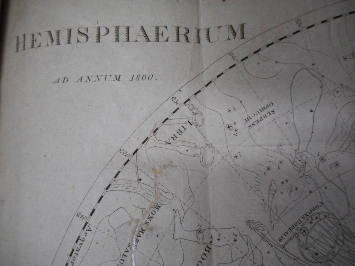 アンティーク、古天文書astronomy星座早見盤ボーデの星図1810年『ガスタフ両半球星図』銅版画、Star map, Planisphere, Celestial atlas - 天文、宇宙 アンティーク、古天文書astronomy星座早見盤ボーデの星図1810年『ガスタフ両半球星図』銅版画、Star map, Planisphere, Celestial atlas - 天文、宇宙