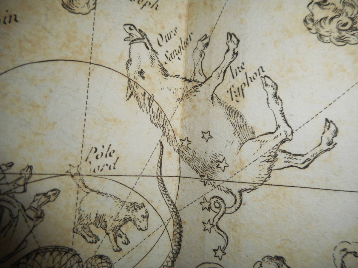 アンティーク 古天文書astronomy星座早見盤1826年『プトレマイオスの