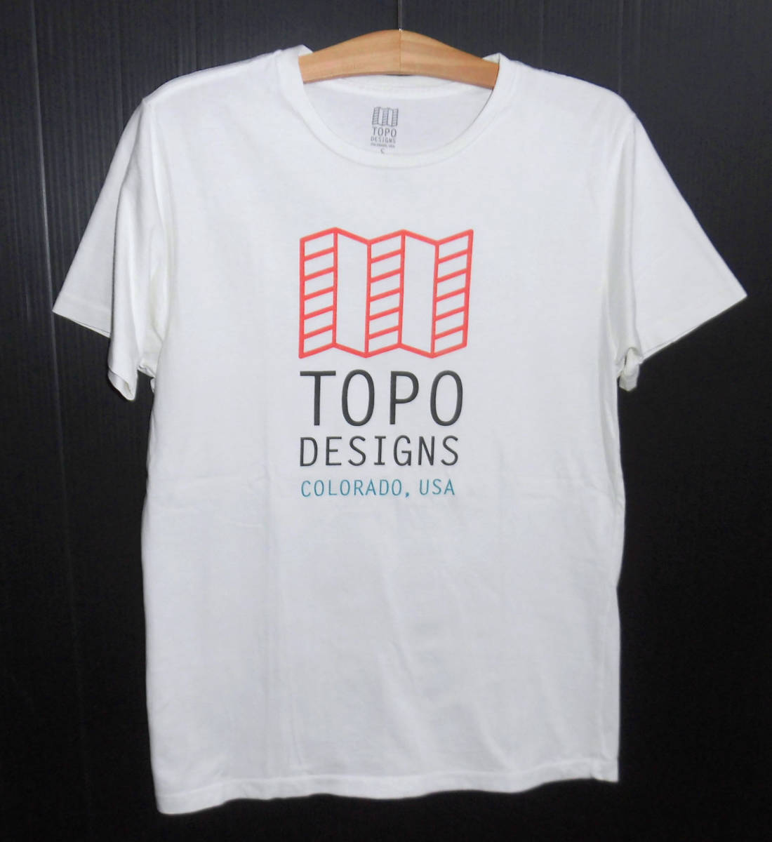 ◆美品 Topo Designs トポデザイン ロゴプリント Tシャツ S MADE IN USA_画像1