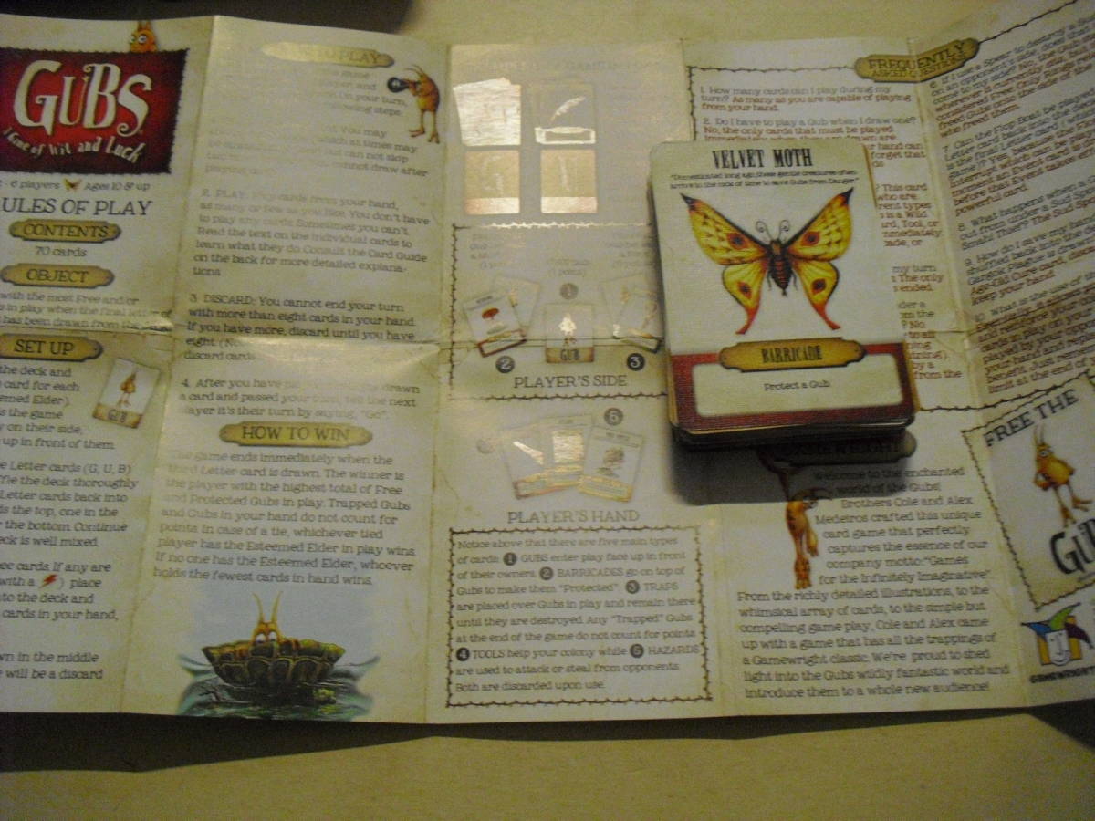  карты gabs английская версия Gubs Gamewright manual имеется ( английский язык )