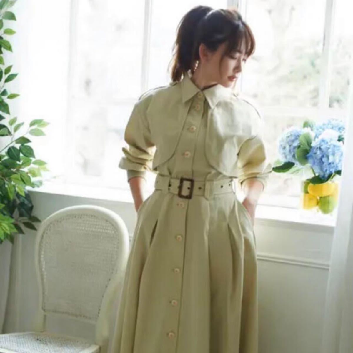 Her lip to Spring Dress Coat M トレンチコート