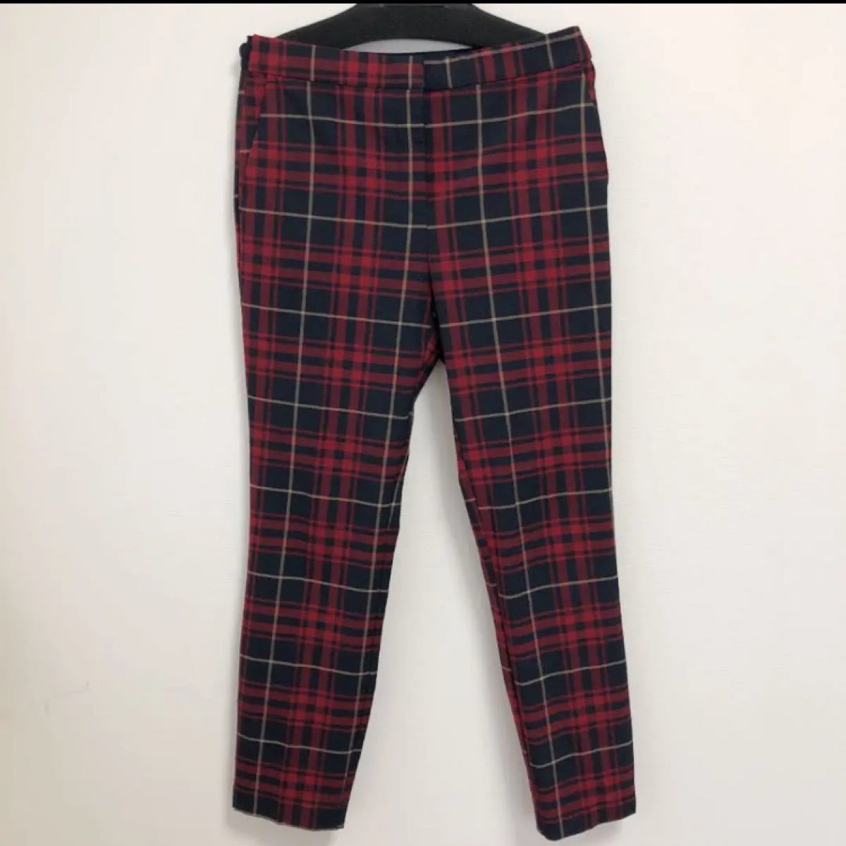赤チェックパンツ ZARA BASIC M レディース チェック柄|Yahoo 赤チェックパンツ ZARA BASIC M レディース チェック柄|Yahoo