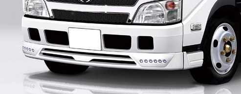 日野 デュトロ/ダイナ/トヨエース 標準車 フロントスポイラー（LED付） 純正カラー付（ホワイト） 2ｔ トラック　エアロ パーツ その他