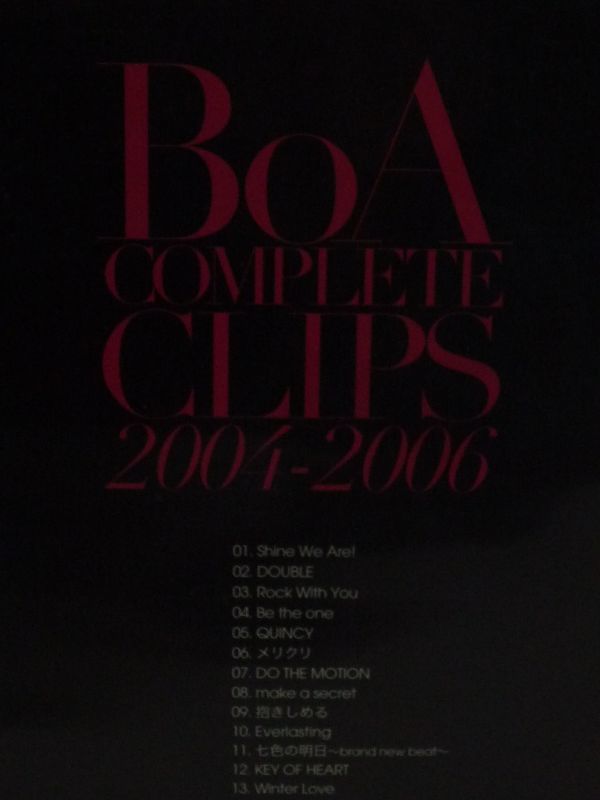 BoA COMPLETE CLIPS 2004-2006 DVD ★ エイベックス・トラックス ◆ ビデオクリップ video clip集 17歳～20歳までの彼女の成長が見て取れる_画像2