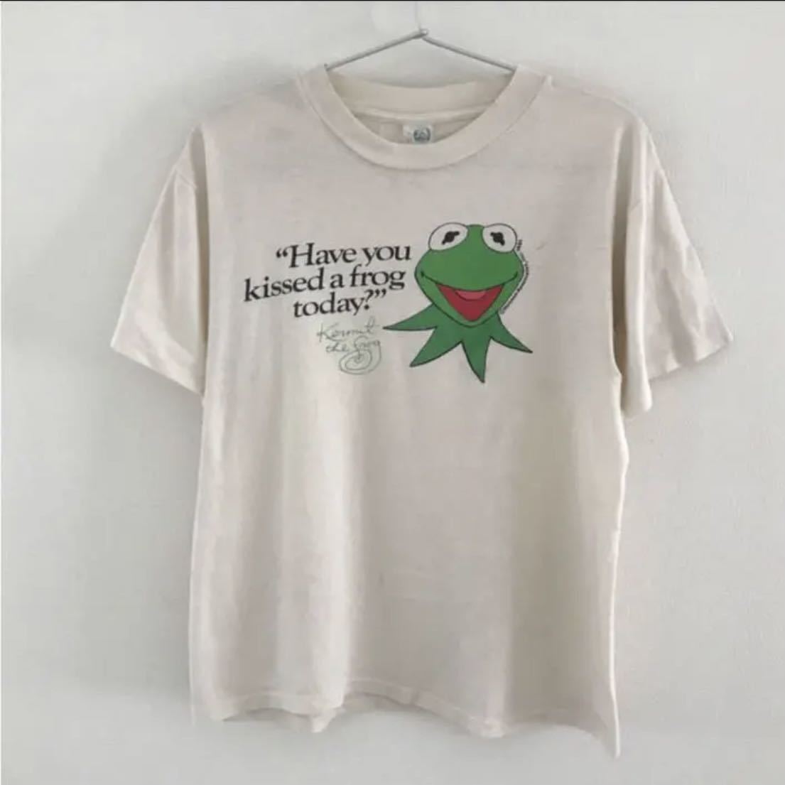 80 S ビンテージ カーミット Tシャツ M セサミストリート Kermit イラスト キャラクター 売買されたオークション情報 Yahooの商品情報をアーカイブ公開 オークファン Aucfan Com