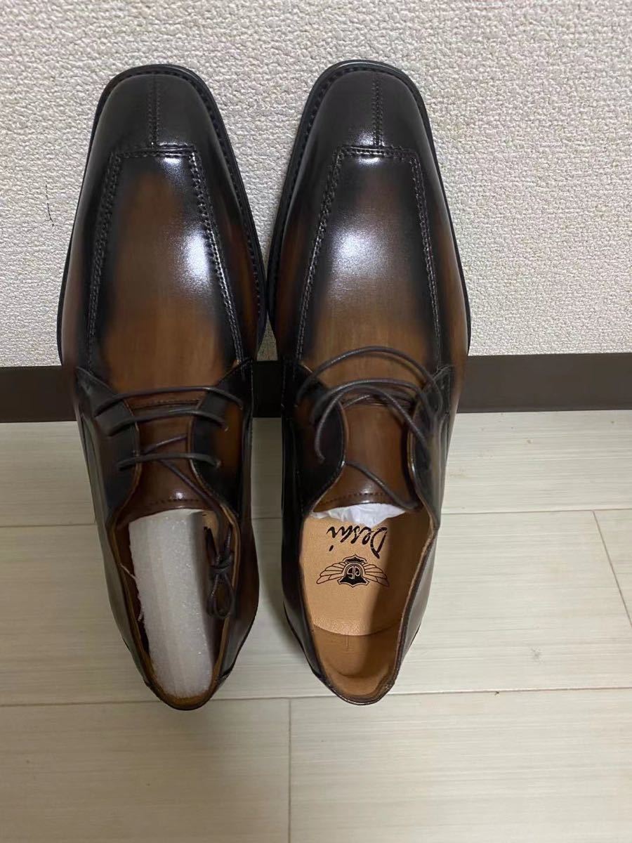 ビジネスシューズ 本革 Uチップ革靴 紳士靴 メンズ ドレスシューズ 24.5cm