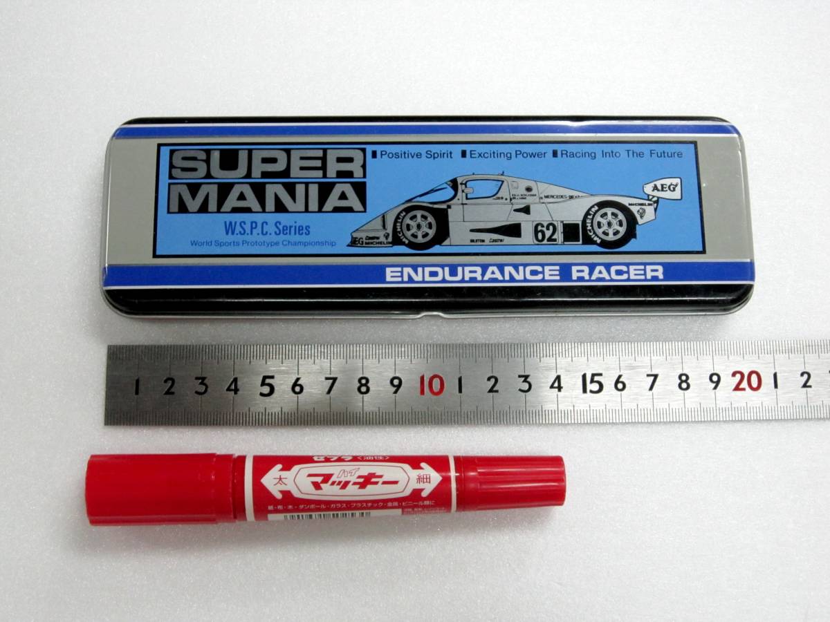  can pen case WSPC SAUBER MERCEDES C9 62 number car world sport prototype car player right silver Arrow shuresa- can pen writing brush box PEN CASE