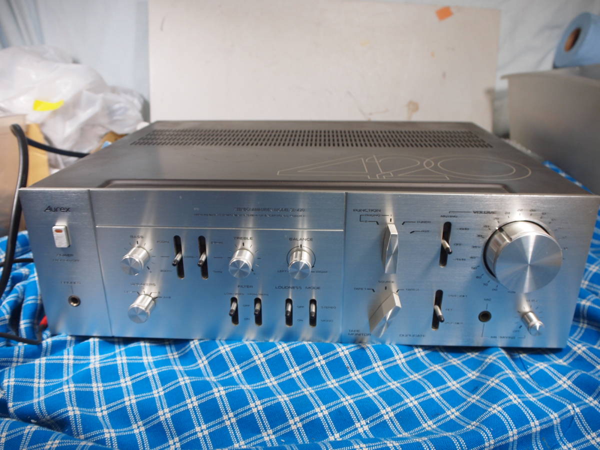 Yahoo!オークション - Aurex プリメインアンプ SB-420 完動品【3 Yahoo!オークション - Aurex プリメインアンプ SB-420 完動品【3