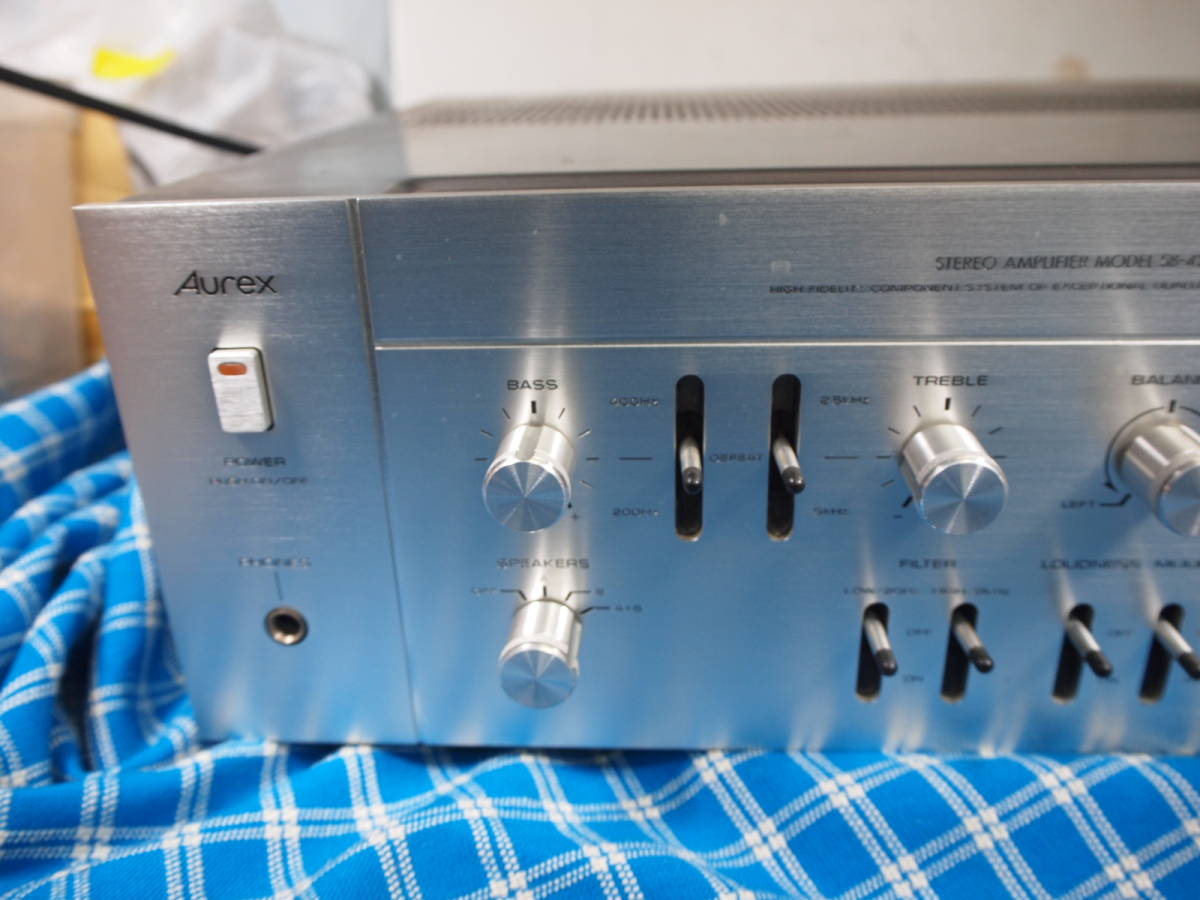 Yahoo!オークション - Aurex プリメインアンプ SB-420 完動品【3 Yahoo!オークション - Aurex プリメインアンプ SB-420 完動品【3
