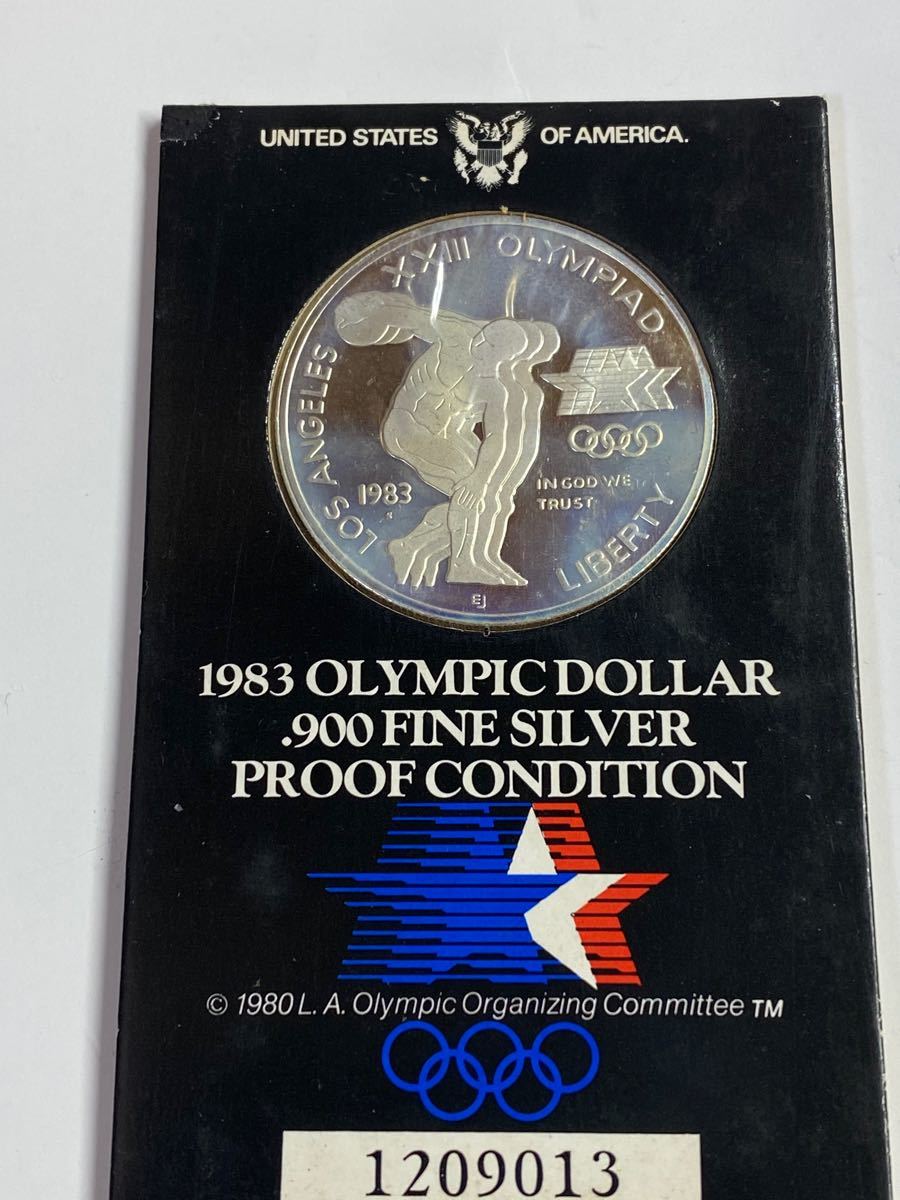 1983 ロサンゼルスオリンピック OLYMPIC SILVER シルバー900 記念メダル プルーフコイン