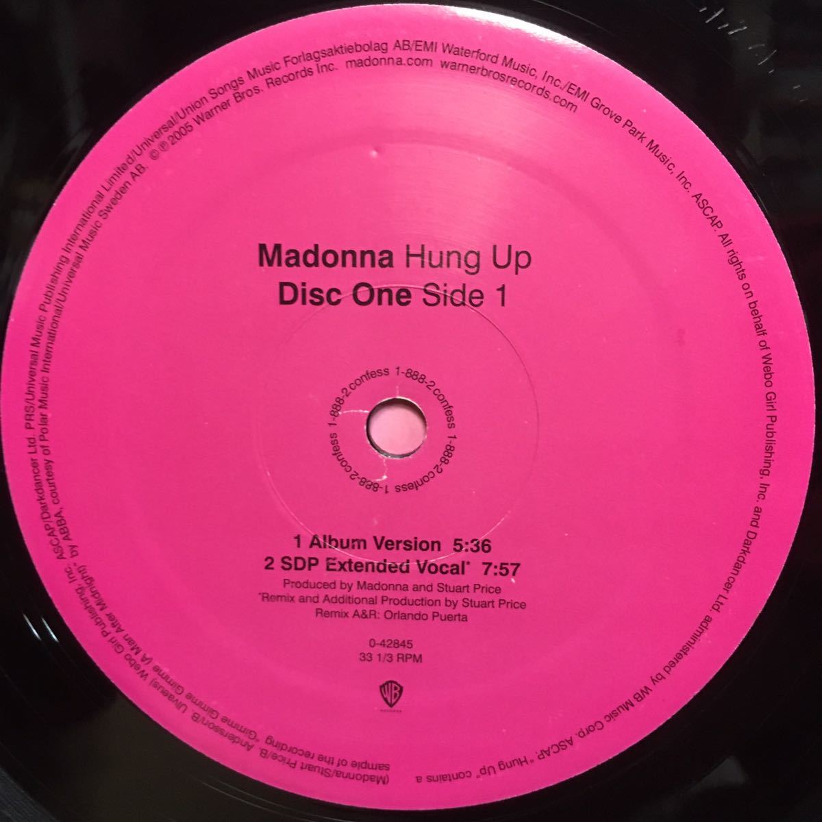 12' 2枚組US盤 MADONNA / HUNG UP ※ Album Version / Tracy Young's Get Up And Dance Groove / SDP Extended Vocal 他の画像3