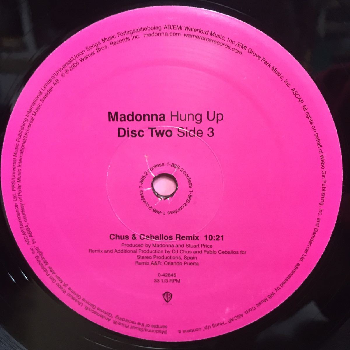12' 2枚組US盤 MADONNA / HUNG UP ※ Album Version / Tracy Young's Get Up And Dance Groove / SDP Extended Vocal 他の画像5