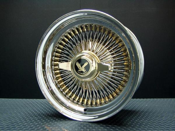 ワイヤーホイール T's WIRE 13X7J STD100SP トリプルゴールド4本セット　＜ローライダー/USDM/アコード/シビック/ハイラックス＞_画像2