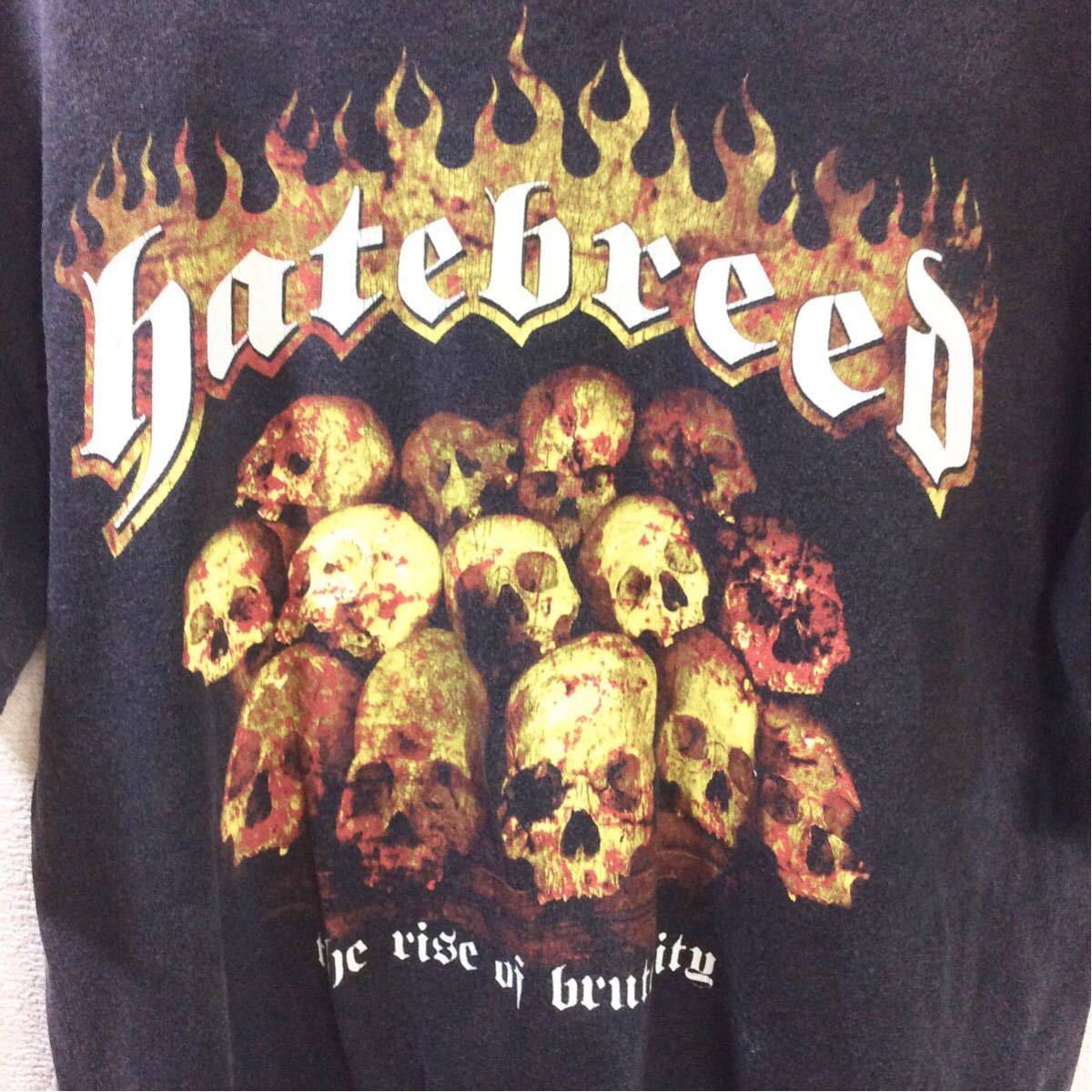 激レア！ヘイトブリード Hatebreed ”The Rise of Brutality”半袖Tシャツ S 黒 ブラック系 バンドT バンT メタルコア ハードコアパンク_画像2