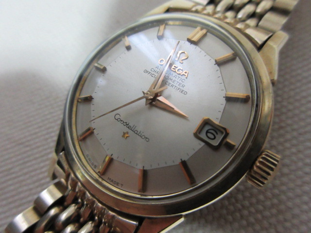 オメガ OMEGA Constellation Piepan 34mm Date Gold Chronometer Watch 12角 時計（中古）