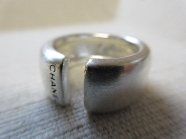  Chanel CHANEL silver 925 Logo ring #13.5 box attaching ( used )