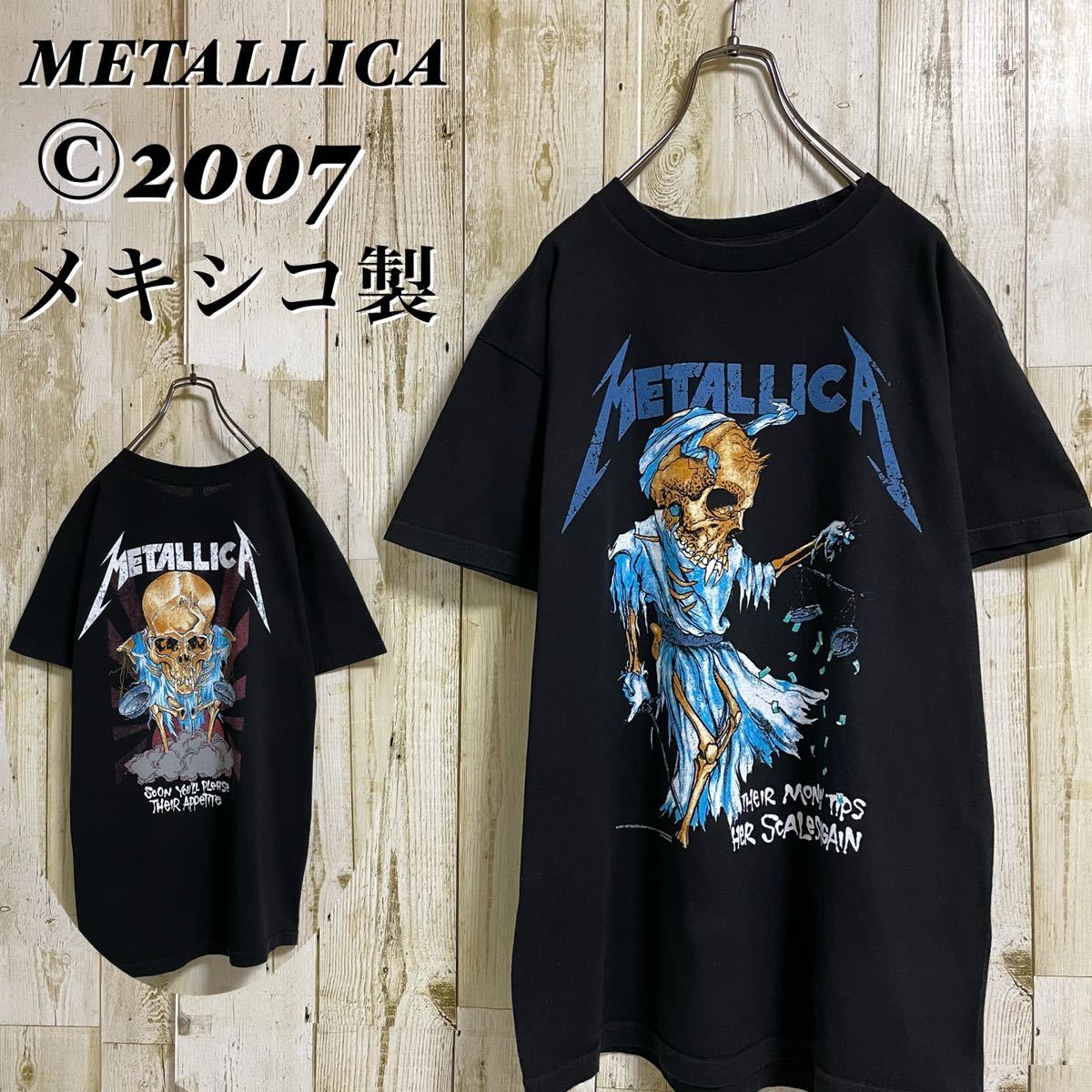 ワンオク Taka着用 Metallica メタリカ 2017 スカル Tシャツ