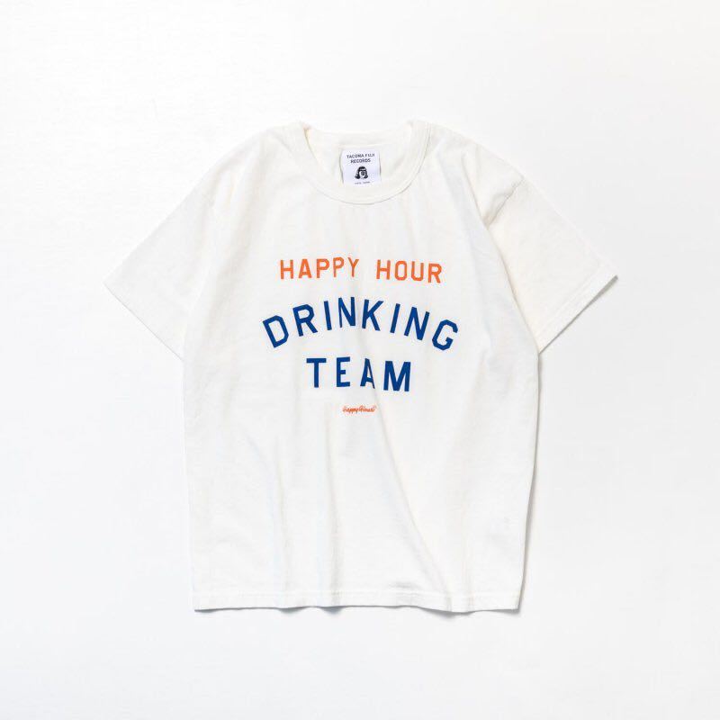 新品未使用 タコマフジレコード Tシャツ Mサイズ Tacomafuji Records HAPPY HOUR DRINKING TEAM ハッピーアワー tacoma タコマフジ　白_画像1