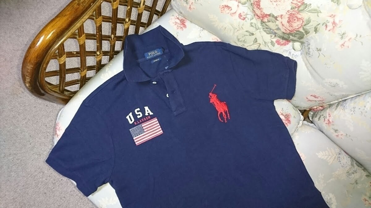 新品☆ラルフローレン ビッグポニーポロシャツ US M 紺 USA www.esole.eu