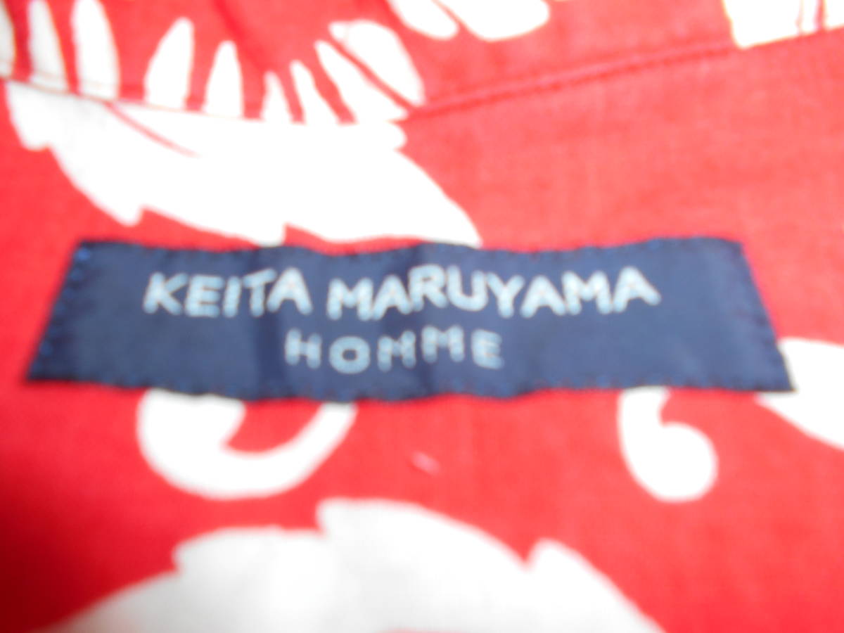 ★KEITA MARUYAMA HOMME no.JB602-84505JE フラワープリントシャツ 日本製★赤ize1★_画像4