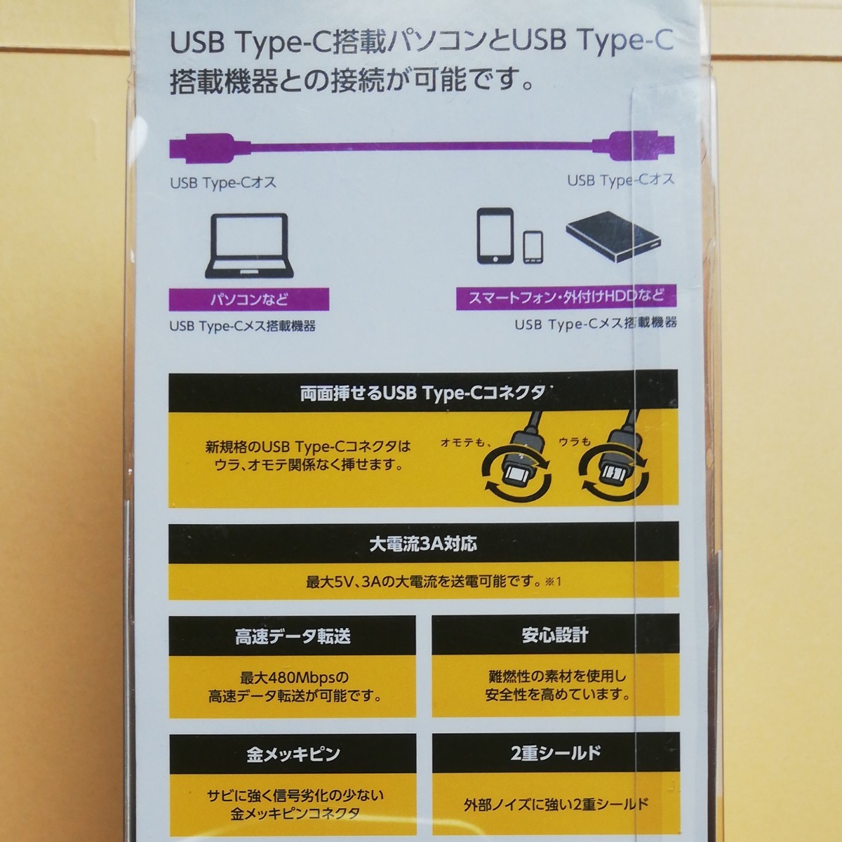 タイプc  USB ケーブル