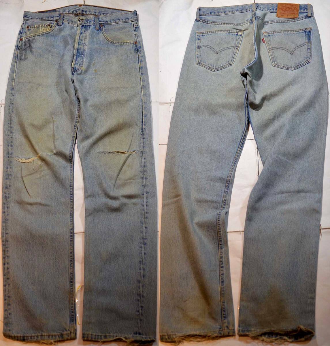 t663/LEVIS501アメリカ製 MADE IN U.S.A. 激渋クラッシュ !'95.6_画像1