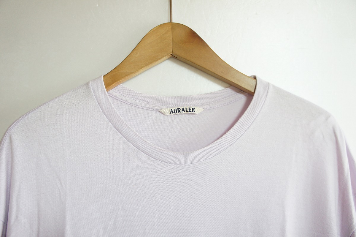 定番 AURALEE オーラリー SEAMLESS CREW NECK TEE シームレス クルーネックTシャツ カットソー LIGHT PURPLE A00T01ST サイズ3 405Lの画像2