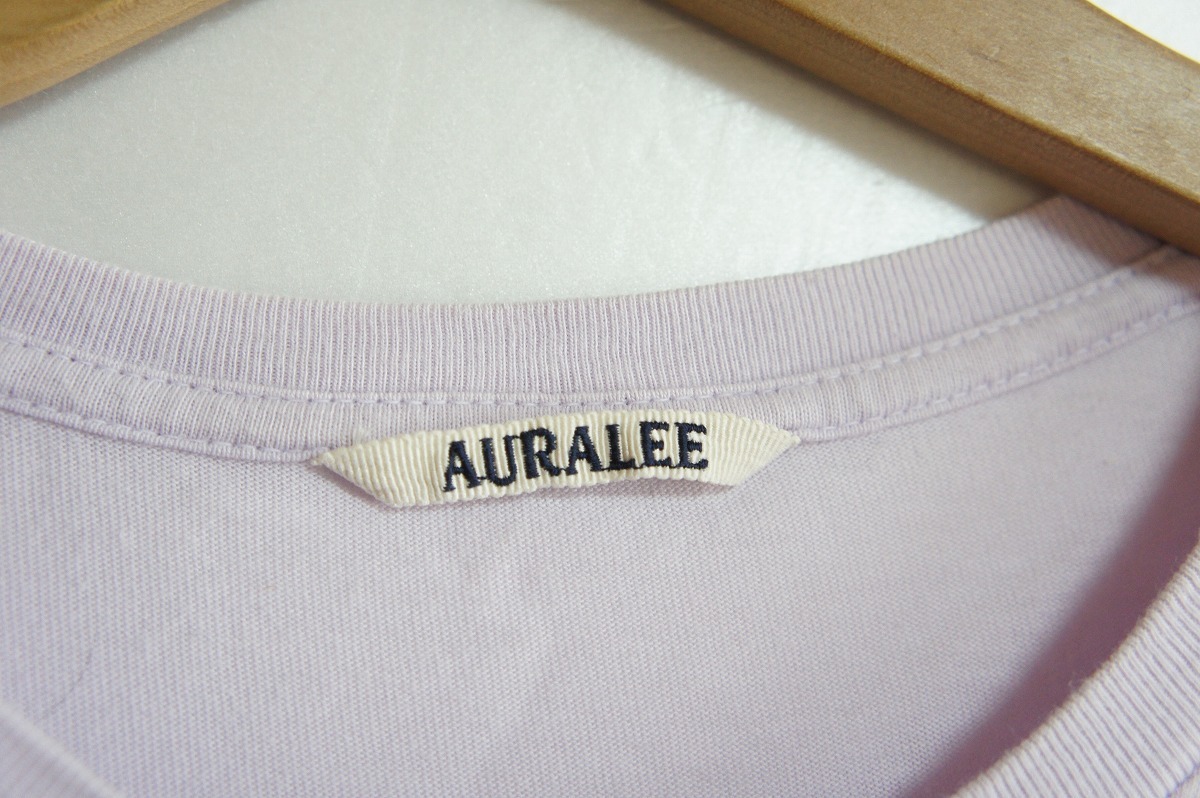 定番 AURALEE オーラリー SEAMLESS CREW NECK TEE シームレス クルーネックTシャツ カットソー LIGHT PURPLE A00T01ST サイズ3 405Lの画像4